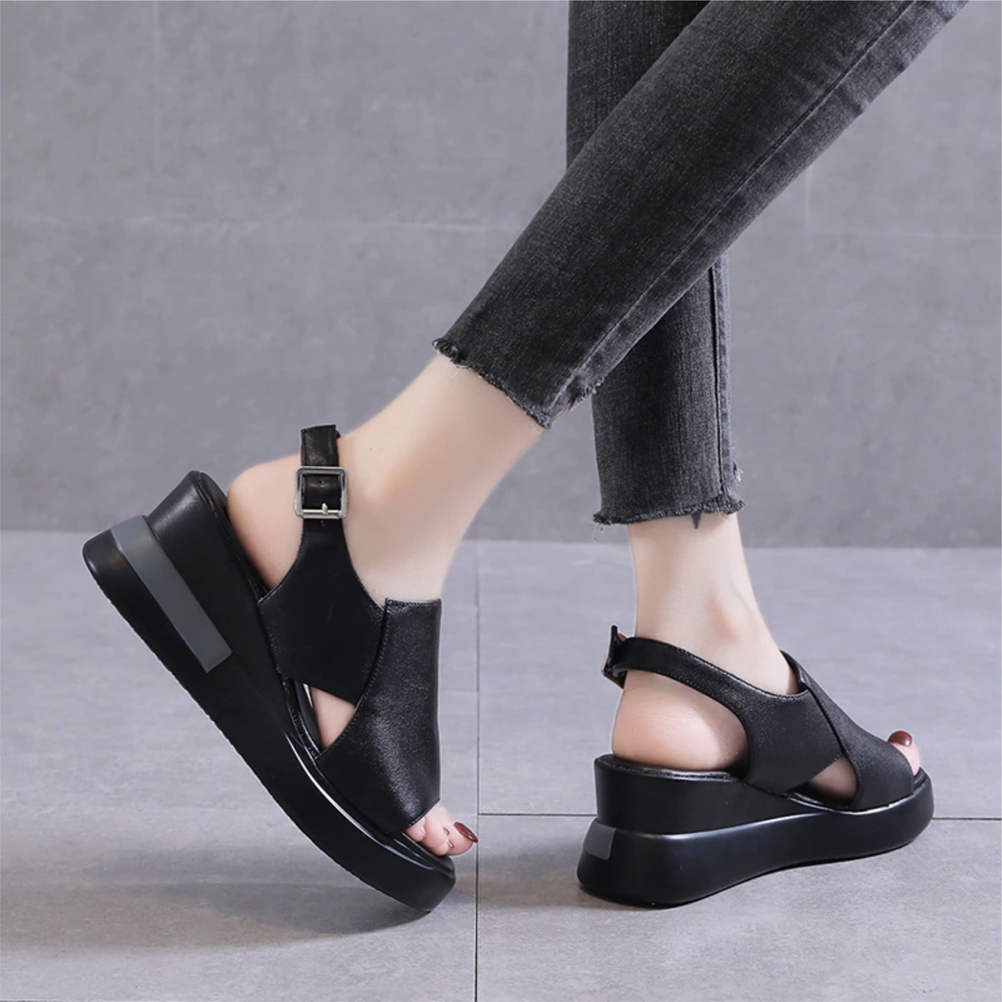 Wedge Fashion orthopedic sandals