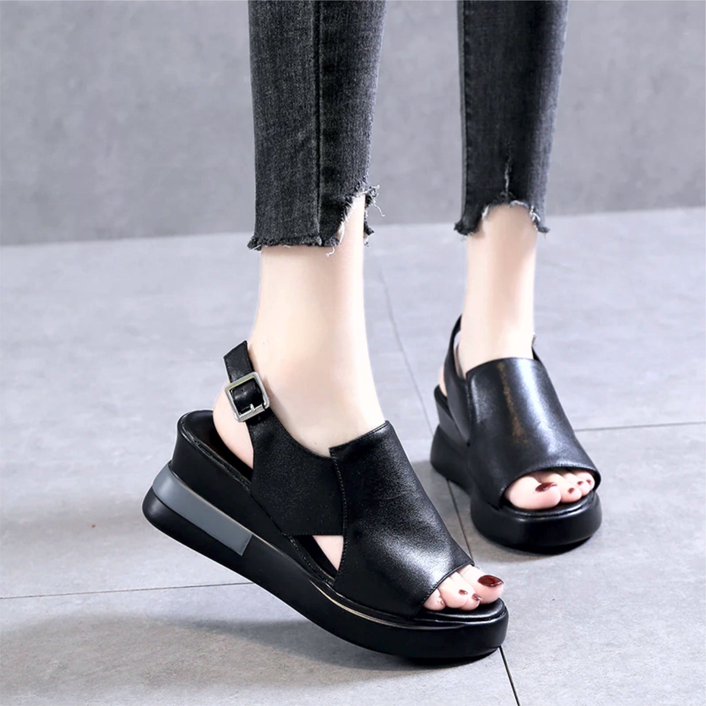 Wedge Fashion orthopedic sandals